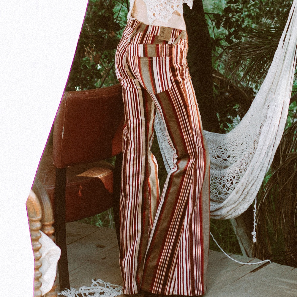 Sexy Corduroy Striped Bell Bottom